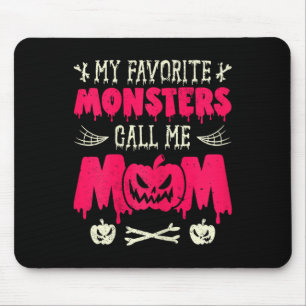 Funny My Favourite Monsters Call Me Mum Halloween  Mouse Mat