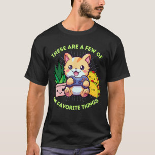 Funny My Favourite Things Cats Plants & Tacos Gam T-Shirt