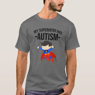 Funny My Hero Has Autism Awareness Gift Autistic S T-Shirt