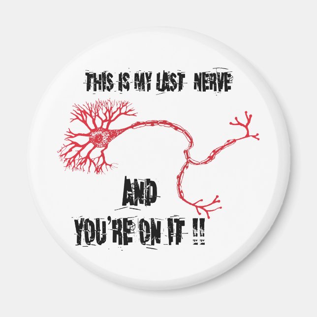 Funny My Last Nerve Magnet (Front)