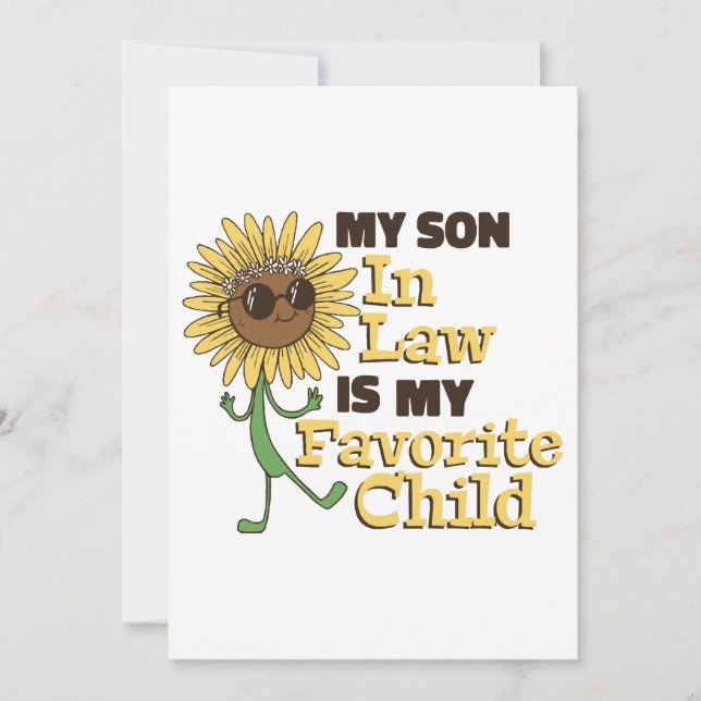 Funny My Son In Law Is My Favourite Child Family M Invitation (Front)
