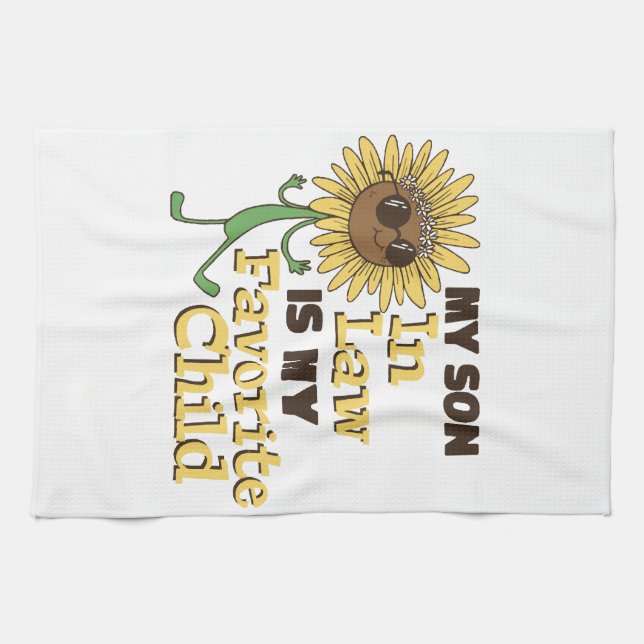 Funny My Son In Law Is My Favourite Child Family M Tea Towel (Horizontal)