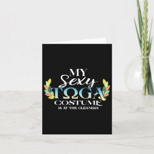 Funny My Y Toga Costume Women Men Halloween Costum Card