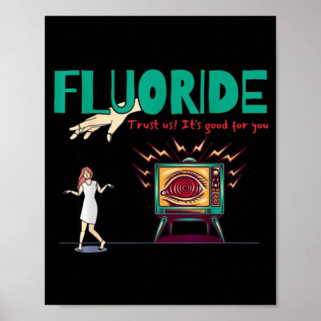 Funny Mysterious Consracy Theories Fluoride Consra Poster (Front)