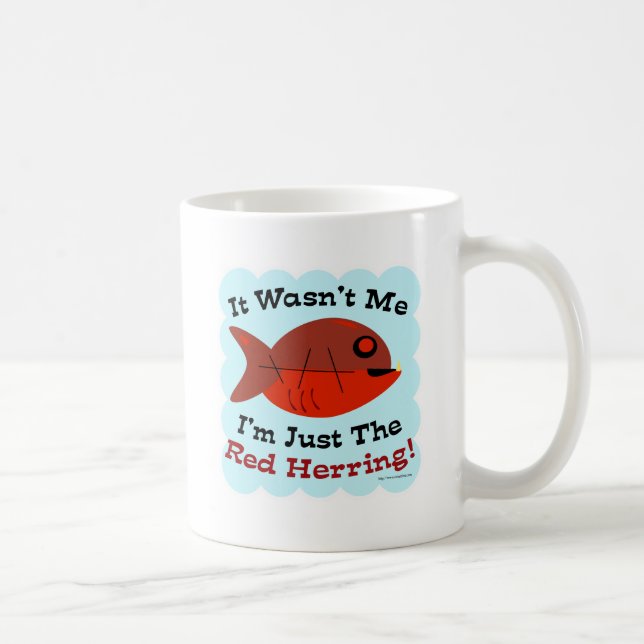 Funny Mystery Lover Red Herring Slogan Coffee Mug (Right)