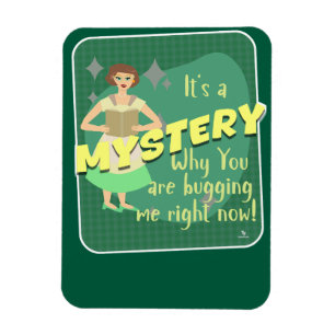 Funny Mystery Snark Retro Reading Housewife Magnet