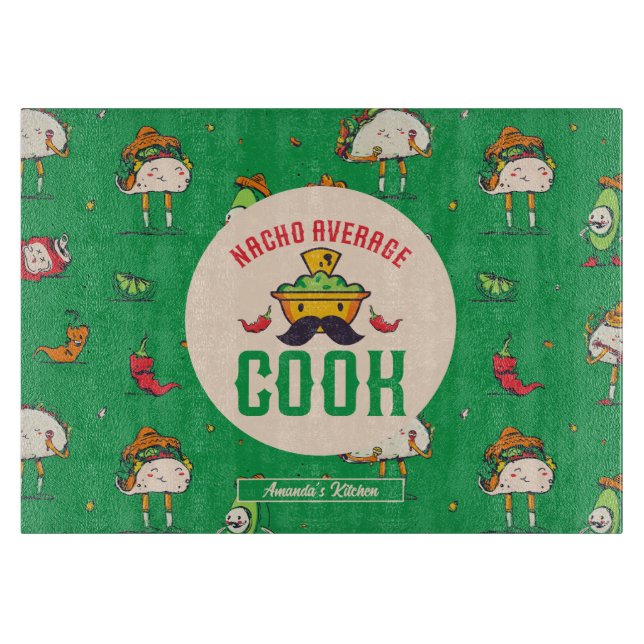 Funny Nacho Average Cook Mexico Cinco De Mayo Cutting Board (Front)