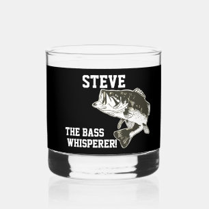 Funny Name Bass Largemouth Bass Whisperer Whiskey Glass