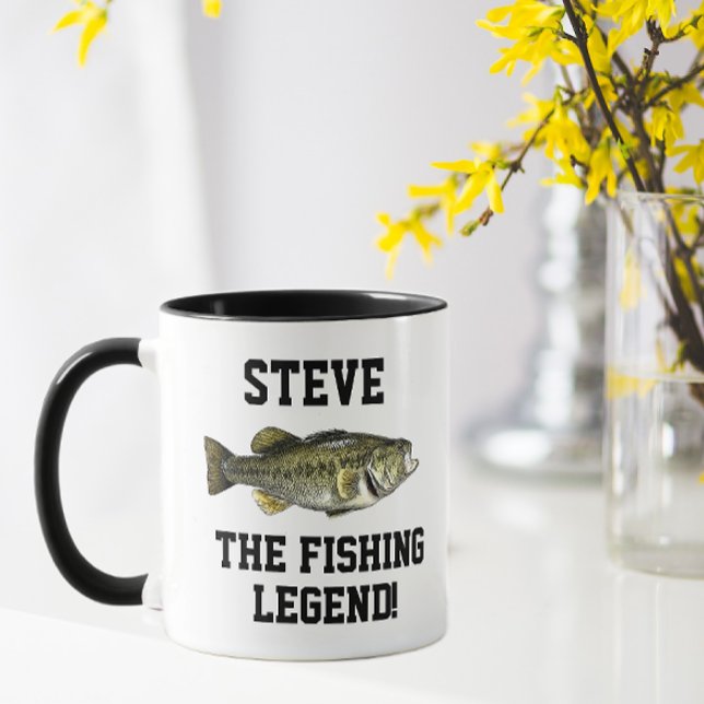 Funny Name Fishing Legend Largemouth Bass Sports Mug (Creator Uploaded)
