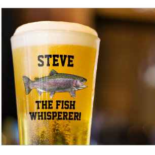 Funny Name Rainbow Trout Fly Fishing Whisperer Glass