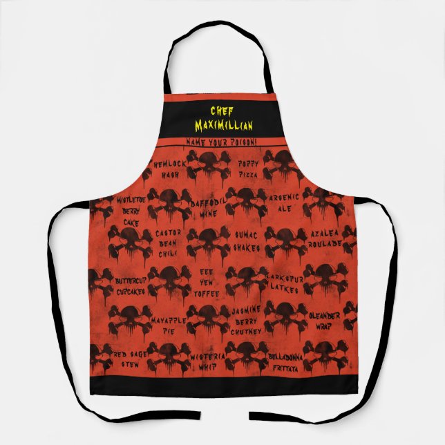 Funny Name Your Poison Personalised Apron (Front)