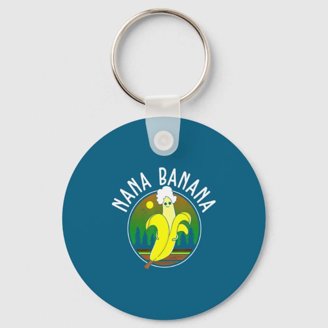 Funny Nana Banana  Key Ring (Front)