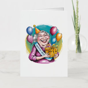 Funny Nana Birthday Gag Gift Foil Greeting Card