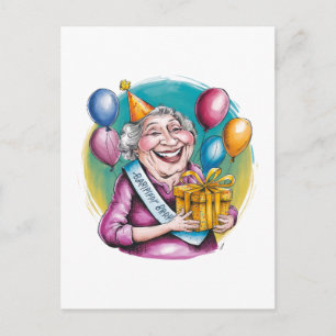 Funny Nana Birthday Gag Gift Invitation Postcard