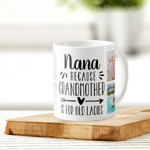 Funny Nana Grandchildren Names & Photo Collage Coffee Mug