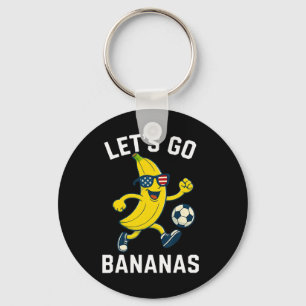 Funny Nana Soccer Cartoon Kicking Ll Usa Flag Shad Key Ring