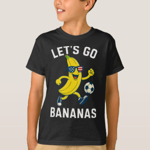 Funny Nana Soccer Cartoon Kicking Ll Usa Flag Shad T-Shirt