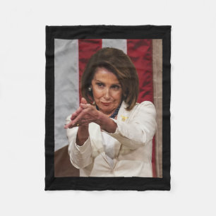 Funny Nancy Pelosi Clap Back Anti Trump Meme Tee Fleece Blanket