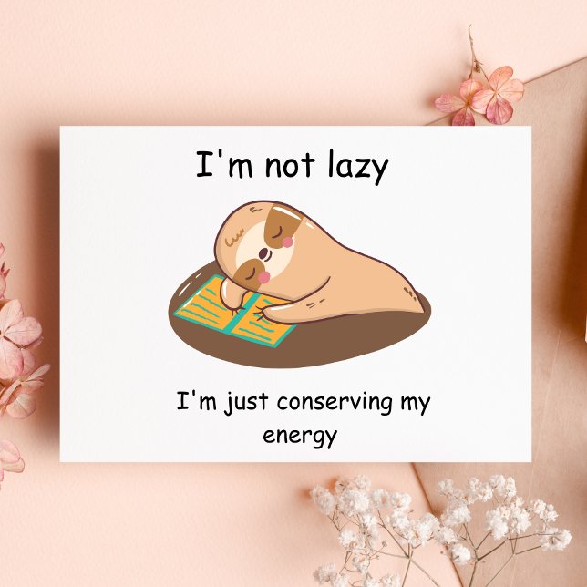 Funny Napping Sloth  Holiday Postcard (Creator Uploaded)