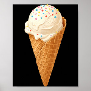 Funny National Ice Cream Costume Men Women Kids Poster