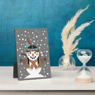 Funny Native American christmas tree decorations Plaque