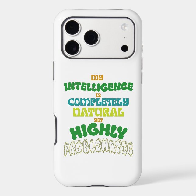 Funny Natural Intelligence Vintage Typography  (Back)