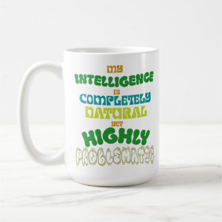 Funny Natural Intelligence Vintage Typography Coffee Mug