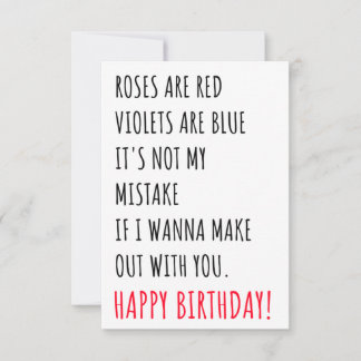 Funny Naughty Birthday Gift Card for Him & Her