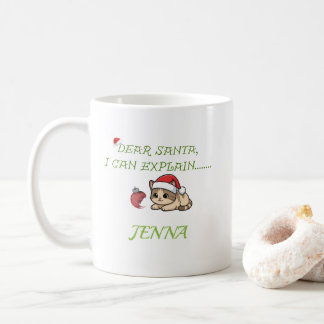 Funny Naughty Cat Christmas Coffee Mug