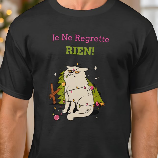 Funny Naughty Cat Christmas T-Shirt (Creator Uploaded)