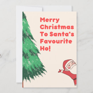 Funny Naughty Christmas Card For Her