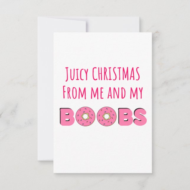 Funny & Naughty Christmas card for him (Front)