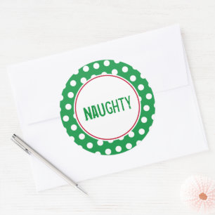 Funny Naughty Christmas Gift Tag Stickers