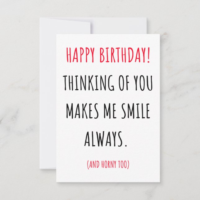 Funny naughty dirty birthday card for him & her (Front)