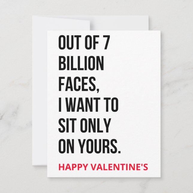 Funny Naughty Dirty Valentine's Day Gift & Card (Front)