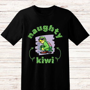 Funny naughty green kiwi bird T-Shirt