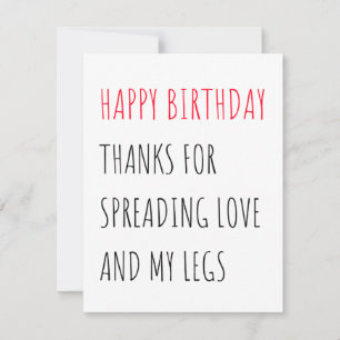 Funny Naughty Happy Birthday Card for Him