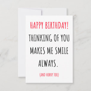 Funny Naughty Happy Birthday Card for Him & Her