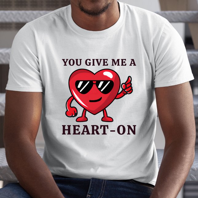 Funny Naughty Heart Boyfriend Valentine's Day T-Shirt (Funny Naughty Heart Boyfriend Valentine's Day T-Shirt)