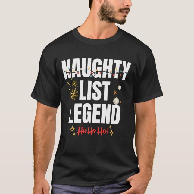 Funny naughty list  T-Shirt (Front)