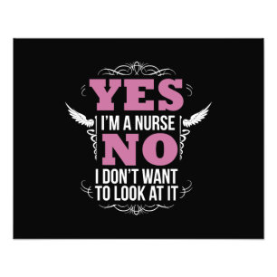 Funny Naughty Nurse Hilarious nursing with a sassy Photo Print