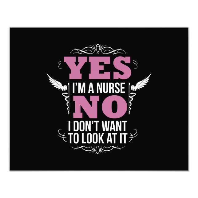 Funny Naughty Nurse Hilarious nursing with a sassy Photo Print (Front)