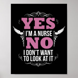 Funny Naughty Nurse Hilarious nursing with a sassy Poster