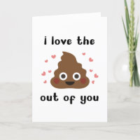 Funny Naughty Poop Valentine's Card
