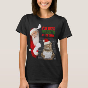 Funny Naugthy Cat Stole Christmas Turkey T-shirt