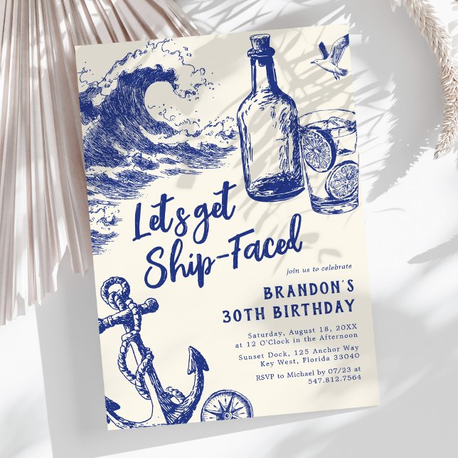 Funny Nautical Birthday Invitation (Creator Uploaded)