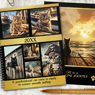 Funny Nautical Photo Grid Cat Planner