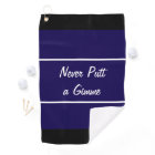 Funny navy blue never putt a gimme gift for golfer