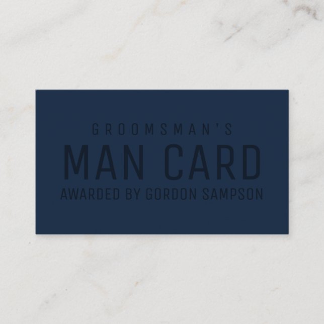 Funny Navy Wedding Groomsman Proposal Man Card (Front)
