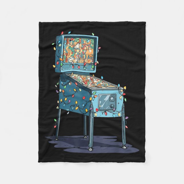 Funny Nball Machine Christmas Graphics Lights Love Fleece Blanket (Front)